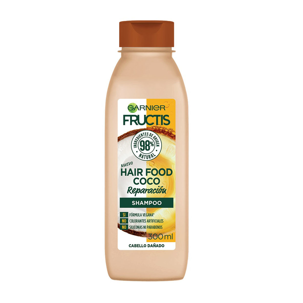 Shampoo Fructis Hair Food Coco en canasta en casa